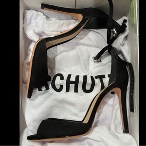 SCHUTZ Black Ankle Strap Heels
